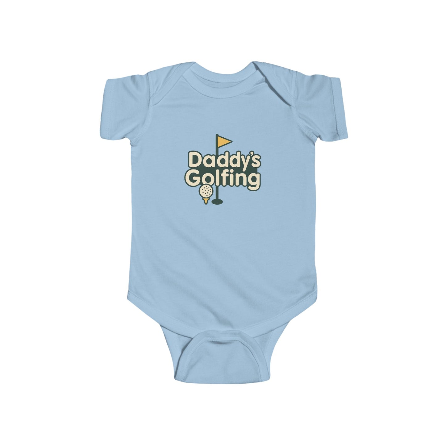 Daddy's Golfing - Infant Bodysuit, Cute Baby Outfit, Baby Shower Gift, Golfer Parent Clothing, Newborn Golf Shirt