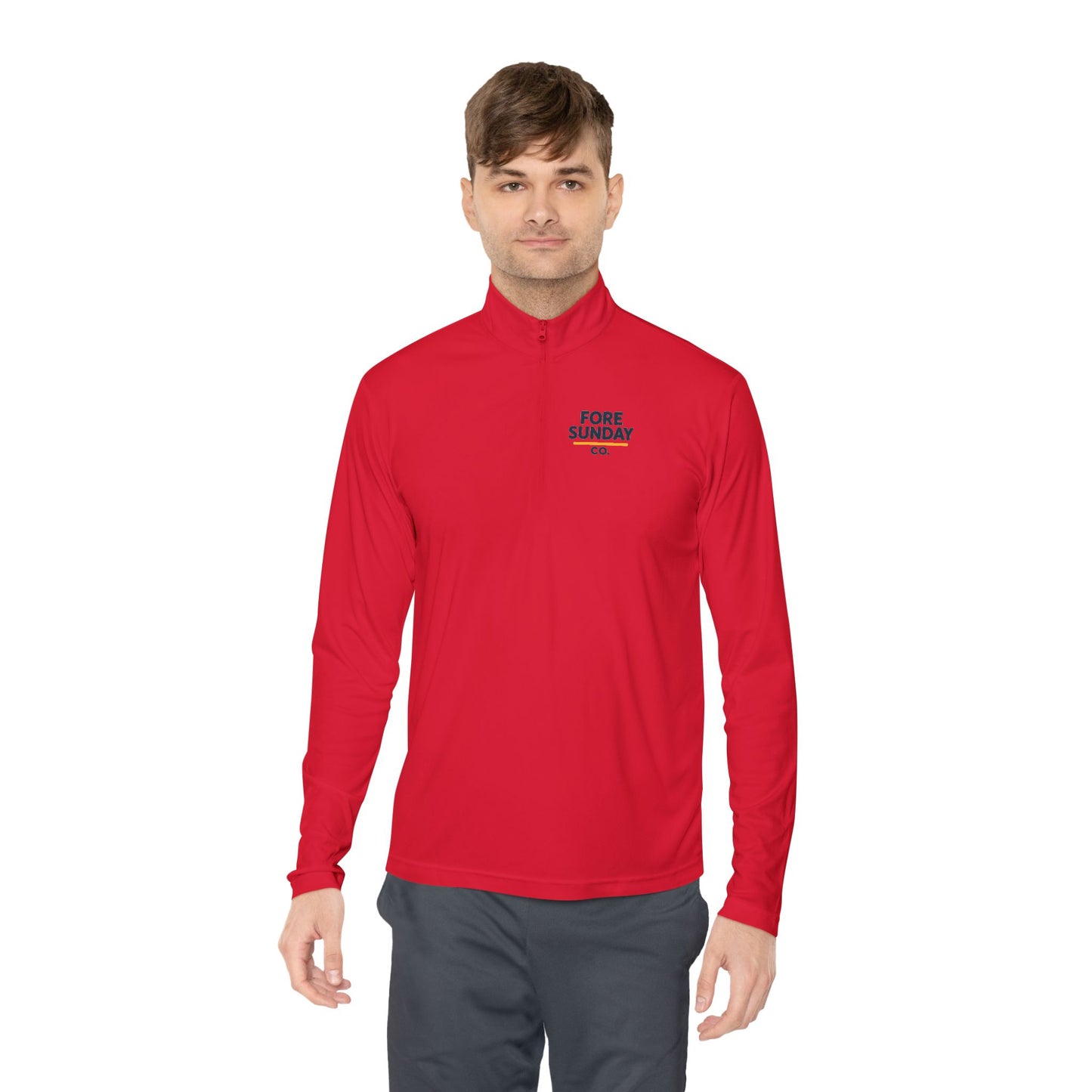 Fairway Finder - Fore Sunday - Unisex Quarter, Zip Pullover, Sportswear