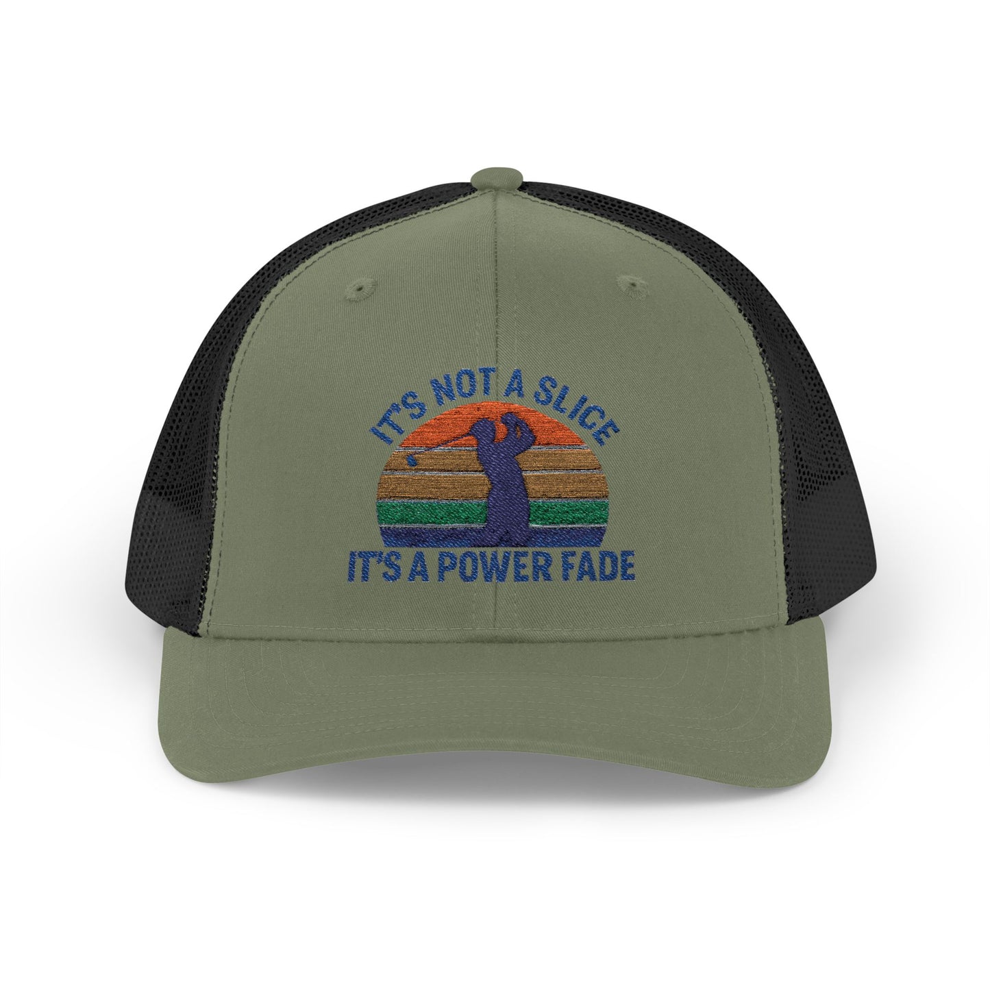 Colorful Power Fade Snapback Trucker Cap, Funny Golf Hat, Unique Baseball Cap, Gift for Golfers, Fashionable Outdoor Accessory
