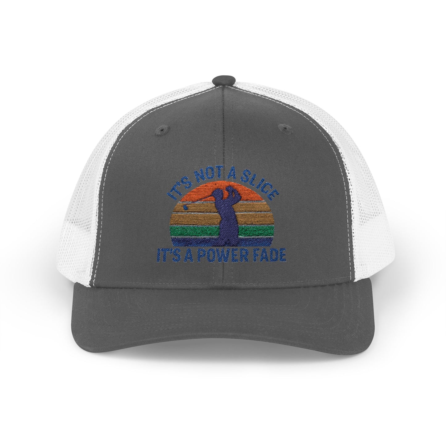Colorful Power Fade Snapback Trucker Cap, Funny Golf Hat, Unique Baseball Cap, Gift for Golfers, Fashionable Outdoor Accessory