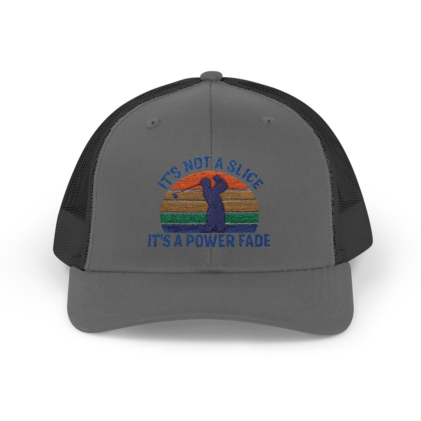 Colorful Power Fade Snapback Trucker Cap, Funny Golf Hat, Unique Baseball Cap, Gift for Golfers, Fashionable Outdoor Accessory