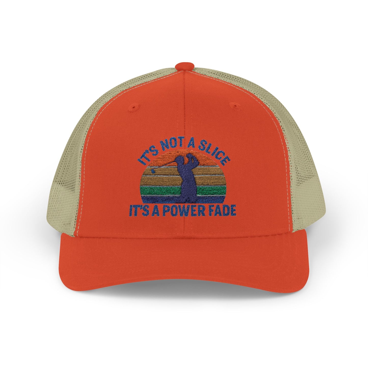 Colorful Power Fade Snapback Trucker Cap, Funny Golf Hat, Unique Baseball Cap, Gift for Golfers, Fashionable Outdoor Accessory