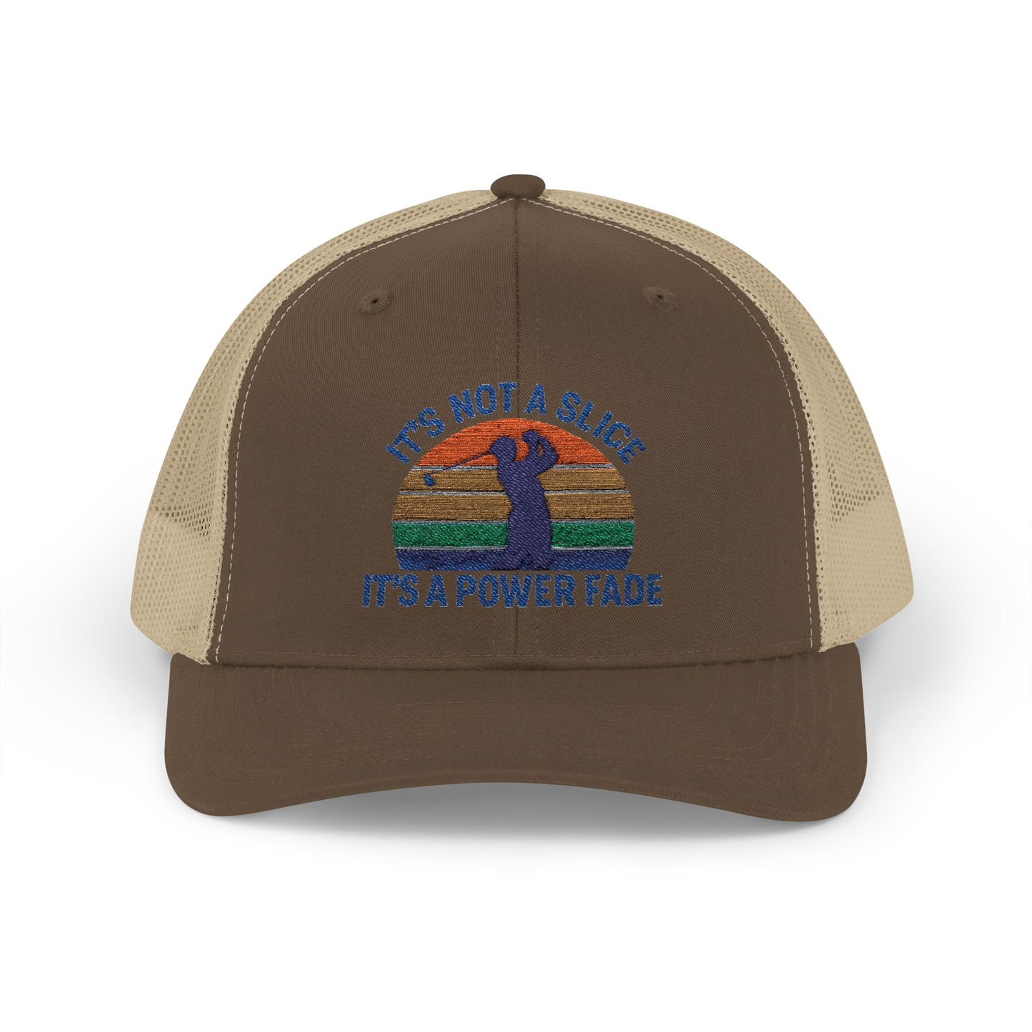 Colorful Power Fade Snapback Trucker Cap, Funny Golf Hat, Unique Baseball Cap, Gift for Golfers, Fashionable Outdoor Accessory