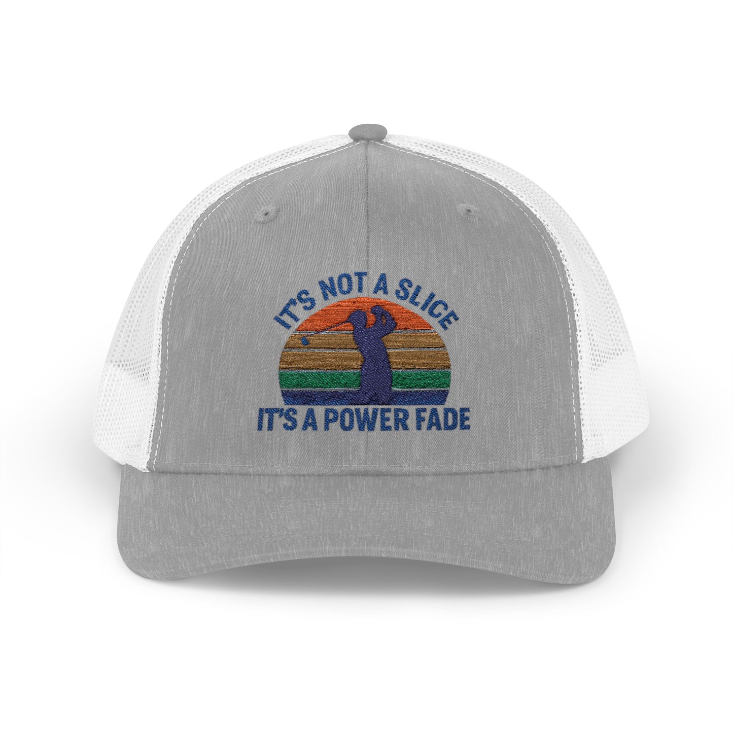 Colorful Power Fade Snapback Trucker Cap, Funny Golf Hat, Unique Baseball Cap, Gift for Golfers, Fashionable Outdoor Accessory
