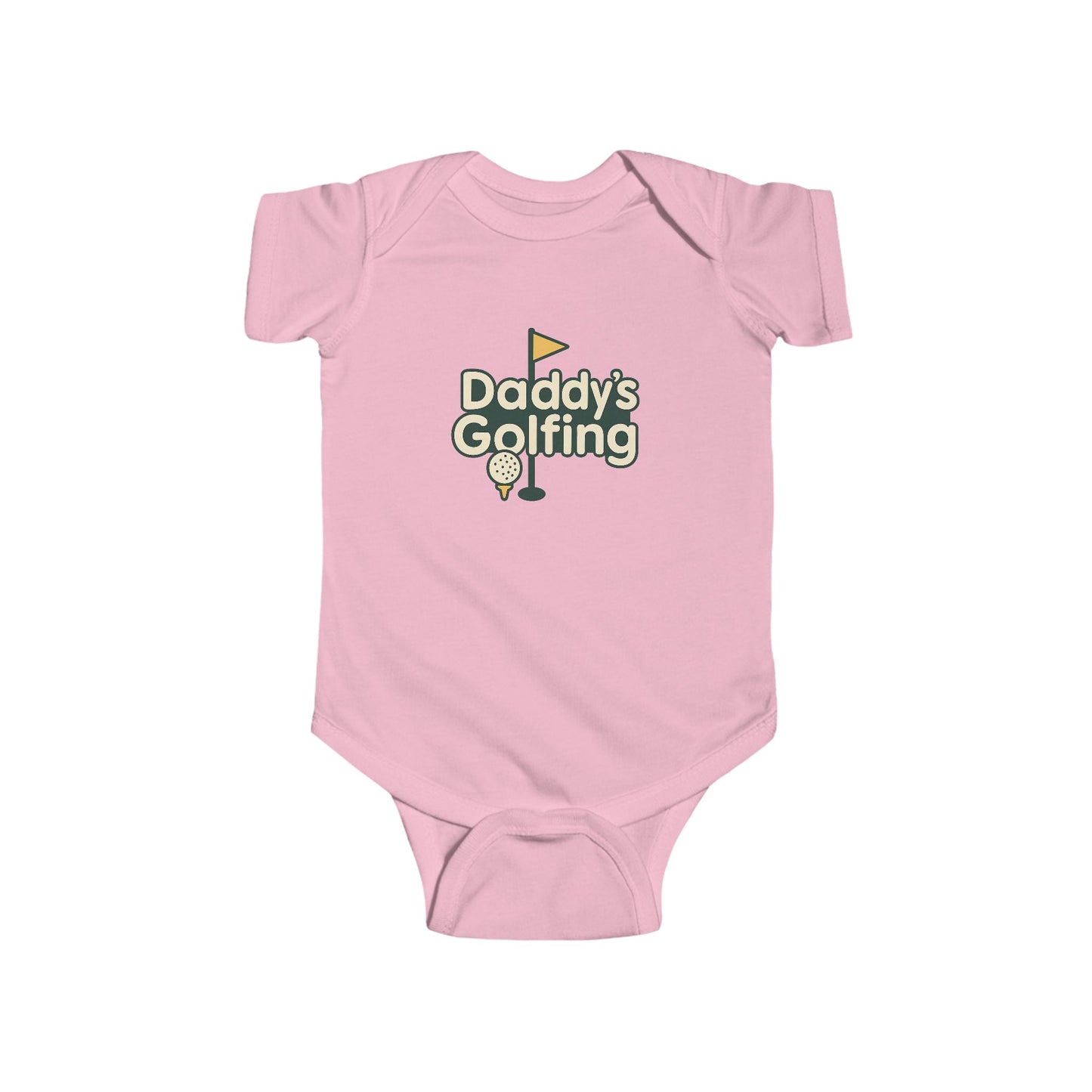 Daddy's Golfing - Infant Bodysuit, Cute Baby Outfit, Baby Shower Gift, Golfer Parent Clothing, Newborn Golf Shirt