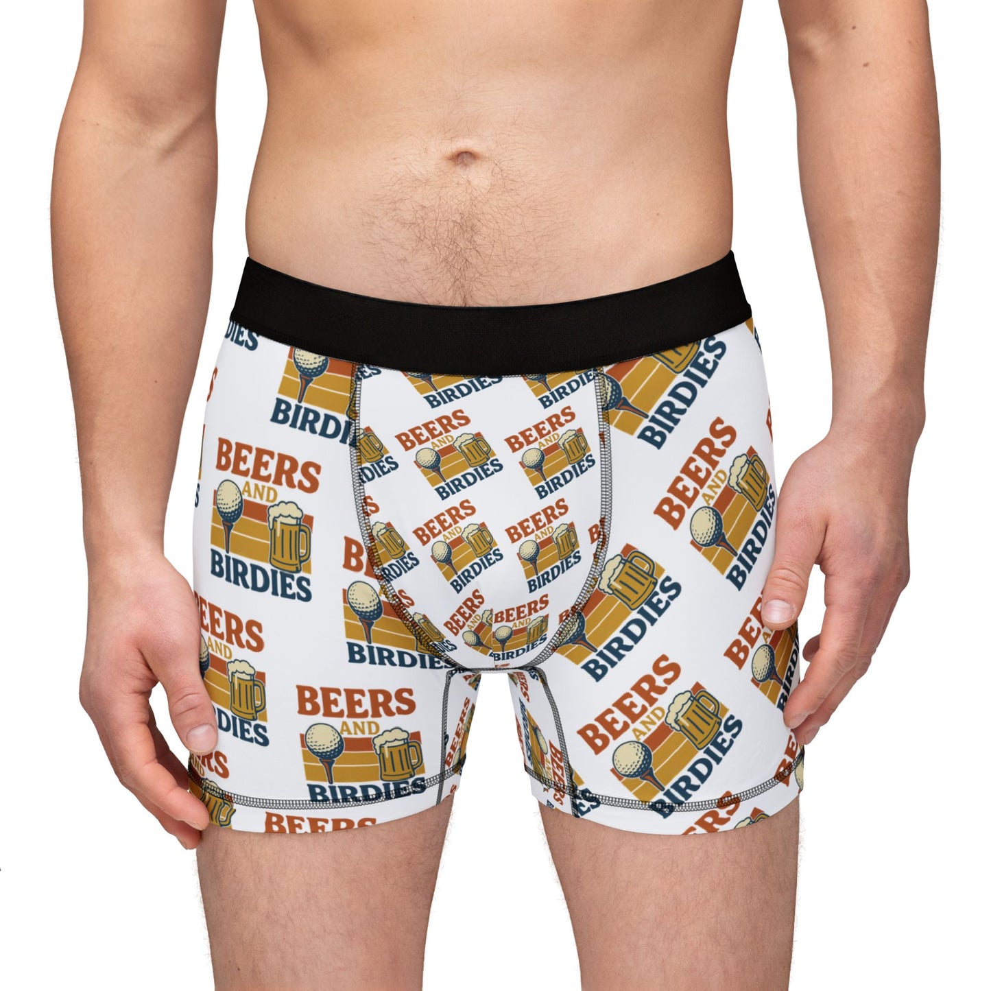 Beers and Birdies- Men's Boxers - Perfect Gift for Golfer, Men's Underwear