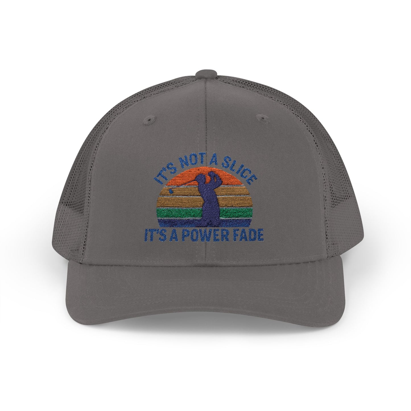 Colorful Power Fade Snapback Trucker Cap, Funny Golf Hat, Unique Baseball Cap, Gift for Golfers, Fashionable Outdoor Accessory