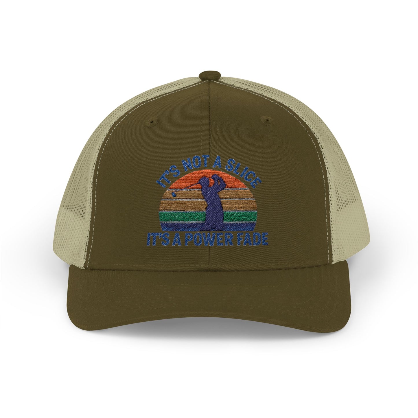 Colorful Power Fade Snapback Trucker Cap, Funny Golf Hat, Unique Baseball Cap, Gift for Golfers, Fashionable Outdoor Accessory