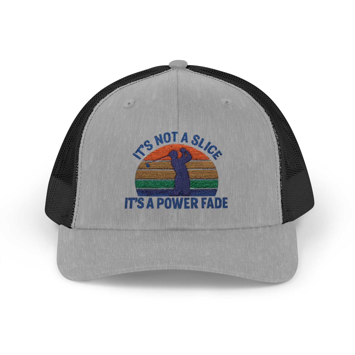 Colorful Power Fade Snapback Trucker Cap, Funny Golf Hat, Unique Baseball Cap, Gift for Golfers, Fashionable Outdoor Accessory