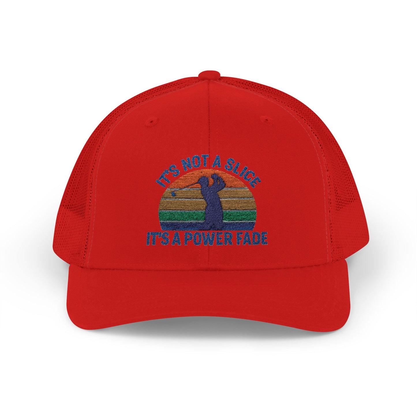 Colorful Power Fade Snapback Trucker Cap, Funny Golf Hat, Unique Baseball Cap, Gift for Golfers, Fashionable Outdoor Accessory