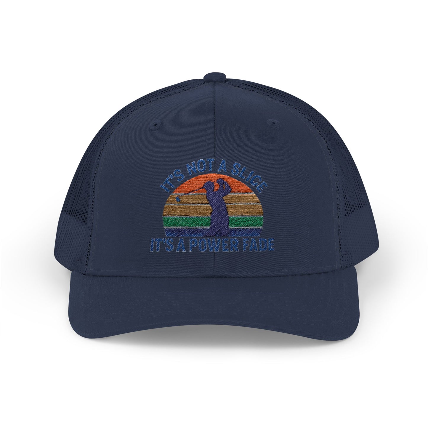 Colorful Power Fade Snapback Trucker Cap, Funny Golf Hat, Unique Baseball Cap, Gift for Golfers, Fashionable Outdoor Accessory