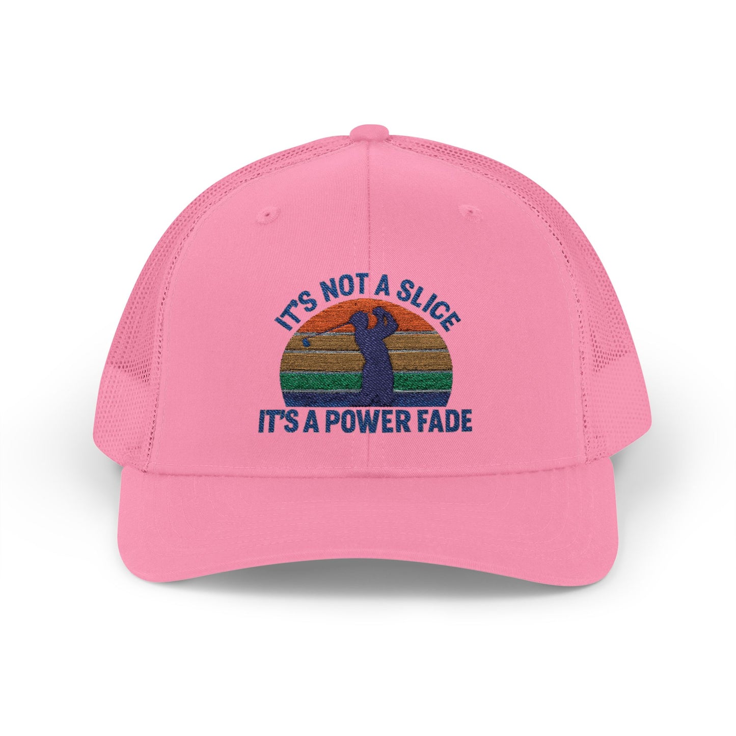 Colorful Power Fade Snapback Trucker Cap, Funny Golf Hat, Unique Baseball Cap, Gift for Golfers, Fashionable Outdoor Accessory