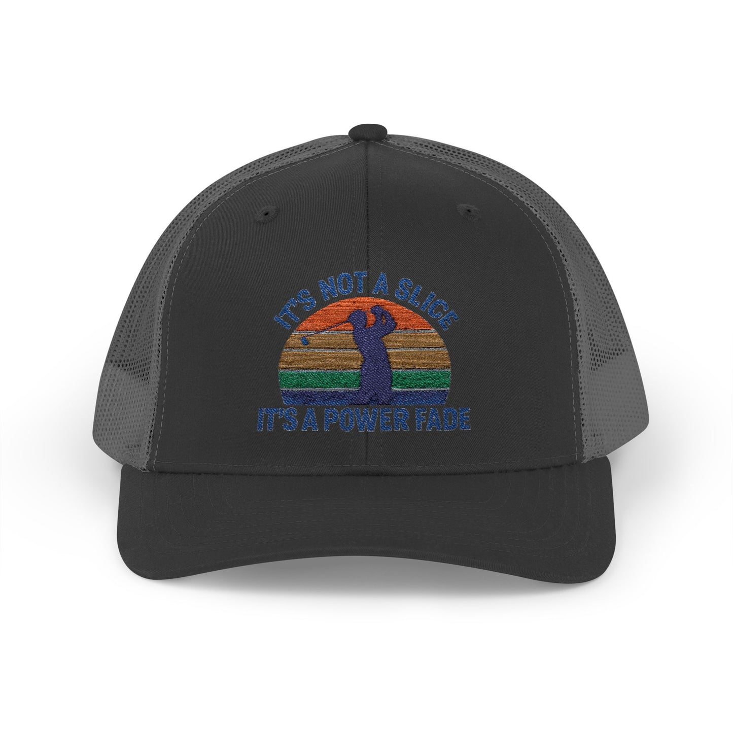 Colorful Power Fade Snapback Trucker Cap, Funny Golf Hat, Unique Baseball Cap, Gift for Golfers, Fashionable Outdoor Accessory