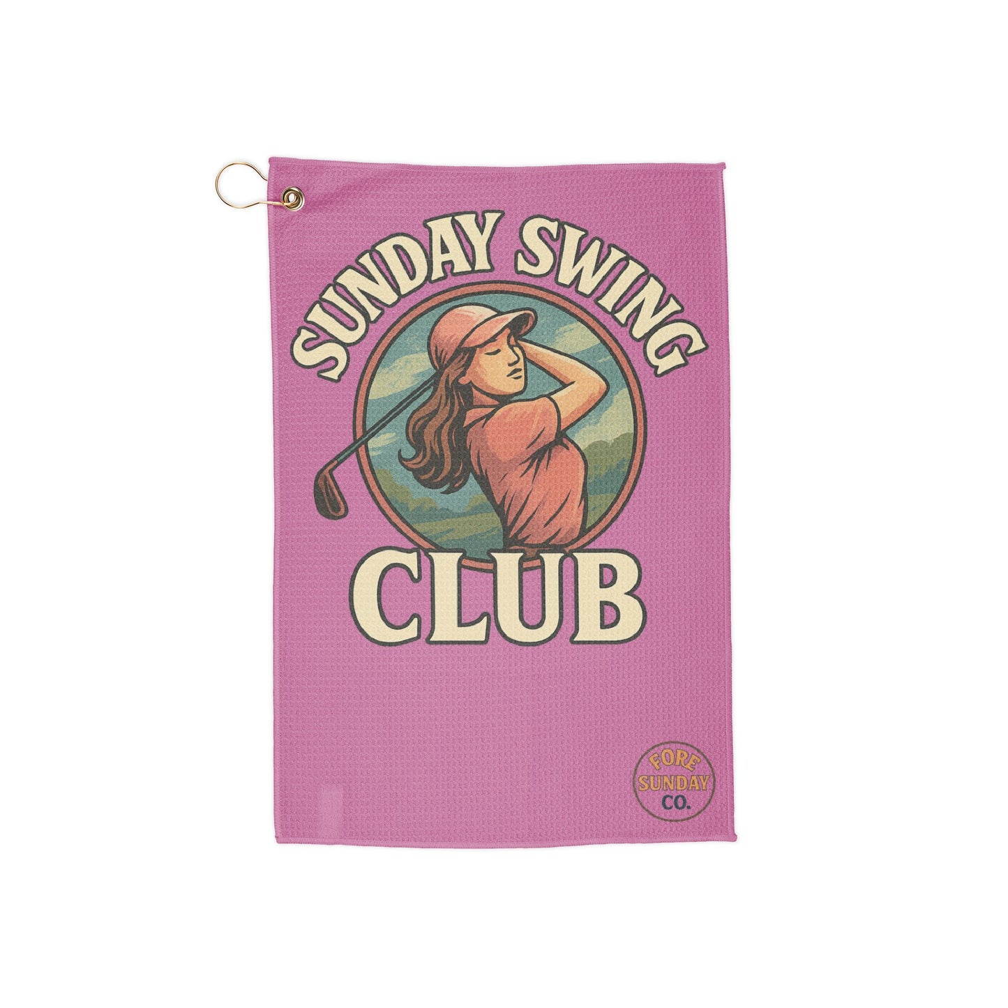 Sunday Swing Club - Golf Towel, Perfect Gift for Golfers, Golf Accessories, Golfing Essentials