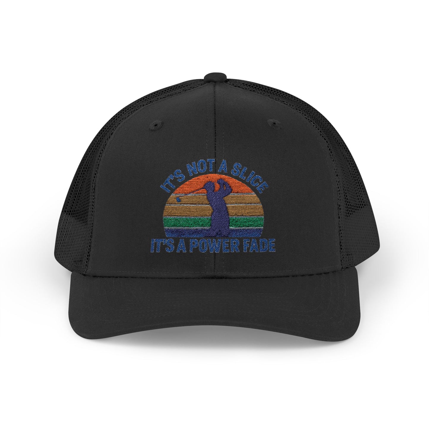 Colorful Power Fade Snapback Trucker Cap, Funny Golf Hat, Unique Baseball Cap, Gift for Golfers, Fashionable Outdoor Accessory