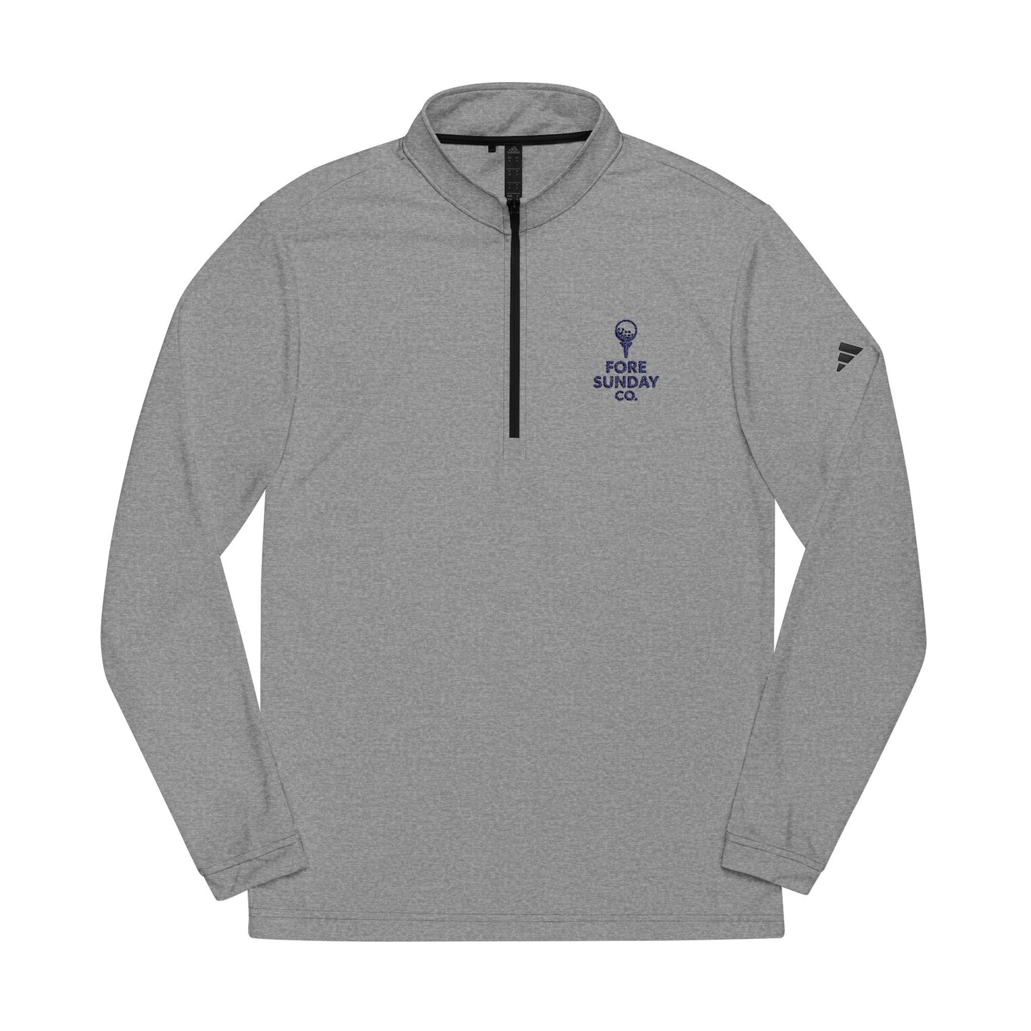 adidas® Quarter-Zip Pullover, Casual Activewear, Sports Jacket, Embroidered Golf Apparel, Stylish Layer for Outdoor Activities