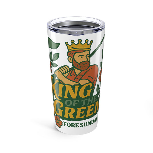 King of the Green Tumbler | 20oz Travel Mug for Golf Lovers, Perfect for Gifts, Gifts for him