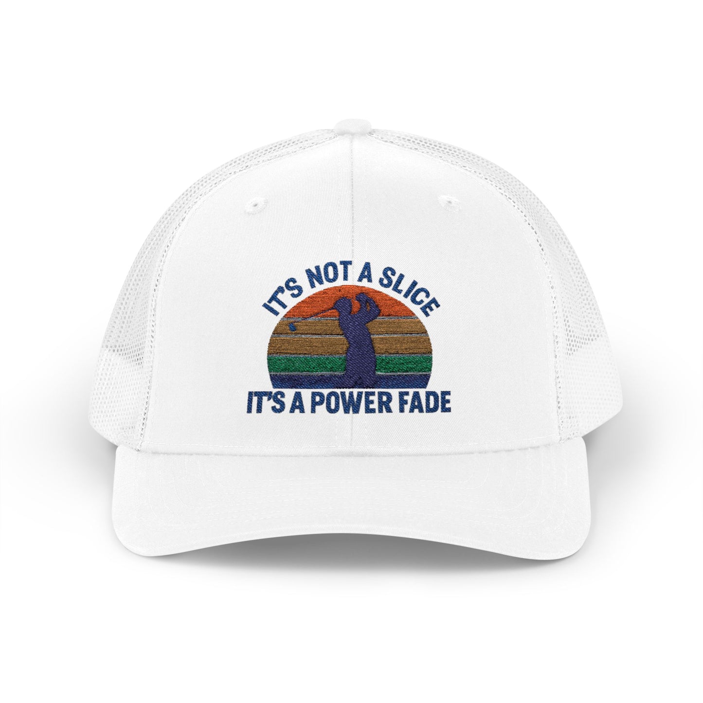 Colorful Power Fade Snapback Trucker Cap, Funny Golf Hat, Unique Baseball Cap, Gift for Golfers, Fashionable Outdoor Accessory
