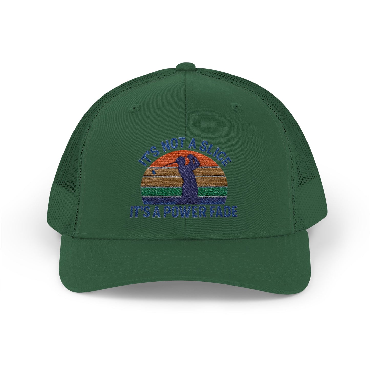 Colorful Power Fade Snapback Trucker Cap, Funny Golf Hat, Unique Baseball Cap, Gift for Golfers, Fashionable Outdoor Accessory