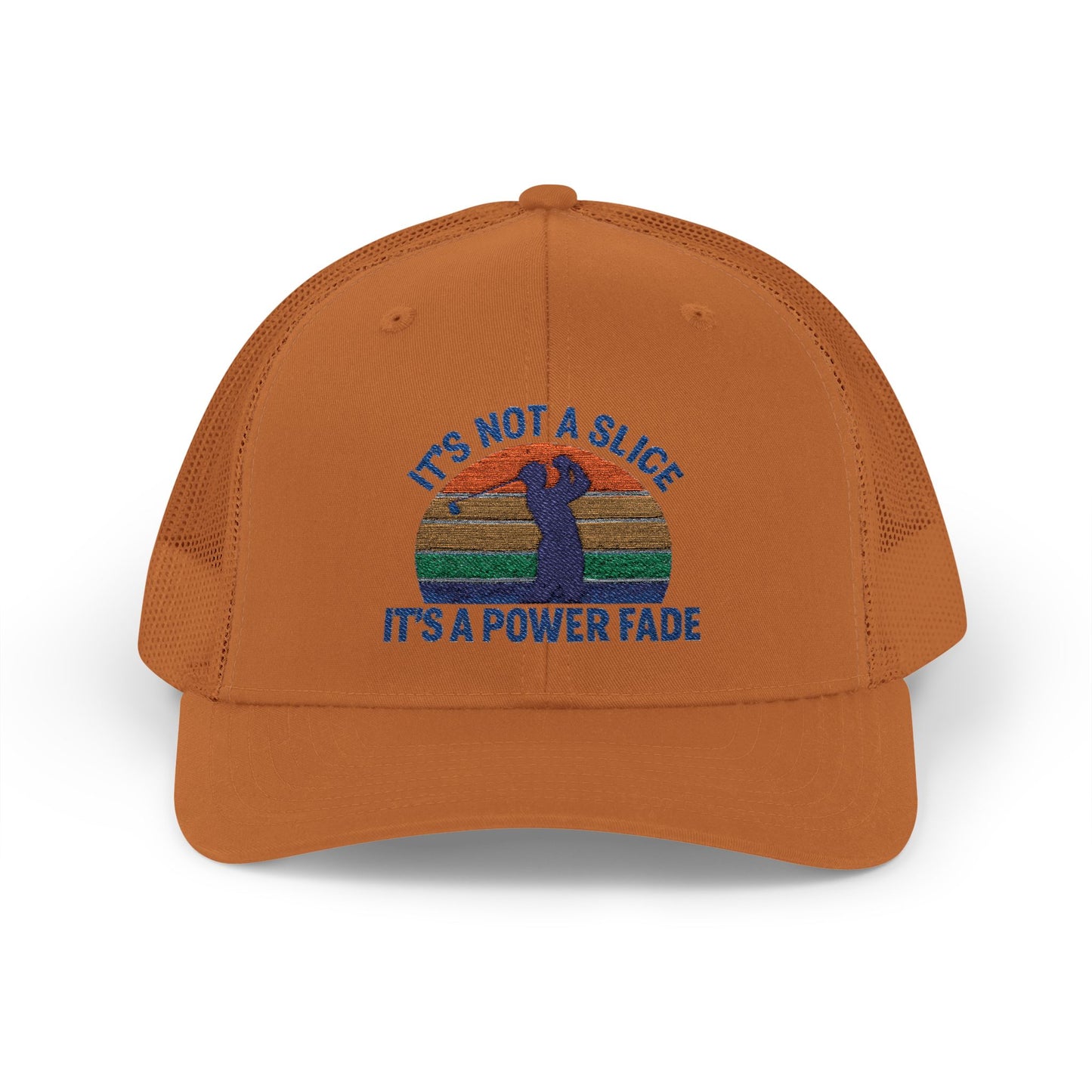 Colorful Power Fade Snapback Trucker Cap, Funny Golf Hat, Unique Baseball Cap, Gift for Golfers, Fashionable Outdoor Accessory