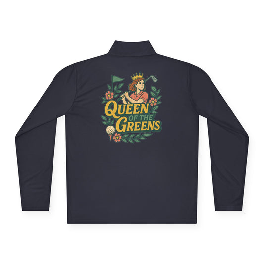 Queen of the Greens - Unisex Quarter-Zip Pullover - Stylish Golf Apparel, Sports Sweater, Gift for Golf Lovers
