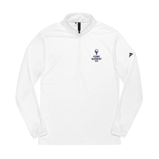 adidas® Quarter-Zip Pullover, Casual Activewear, Sports Jacket, Embroidered Golf Apparel, Stylish Layer for Outdoor Activities