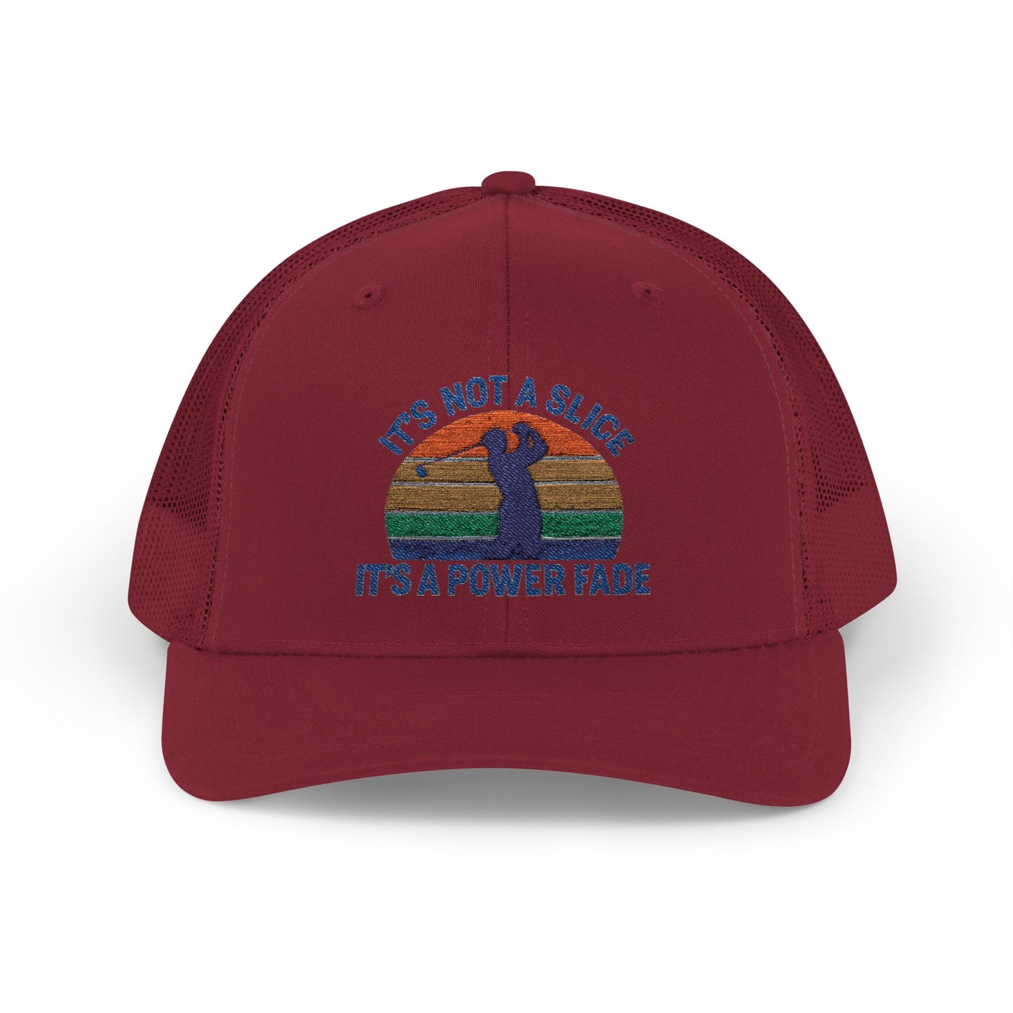 Colorful Power Fade Snapback Trucker Cap, Funny Golf Hat, Unique Baseball Cap, Gift for Golfers, Fashionable Outdoor Accessory