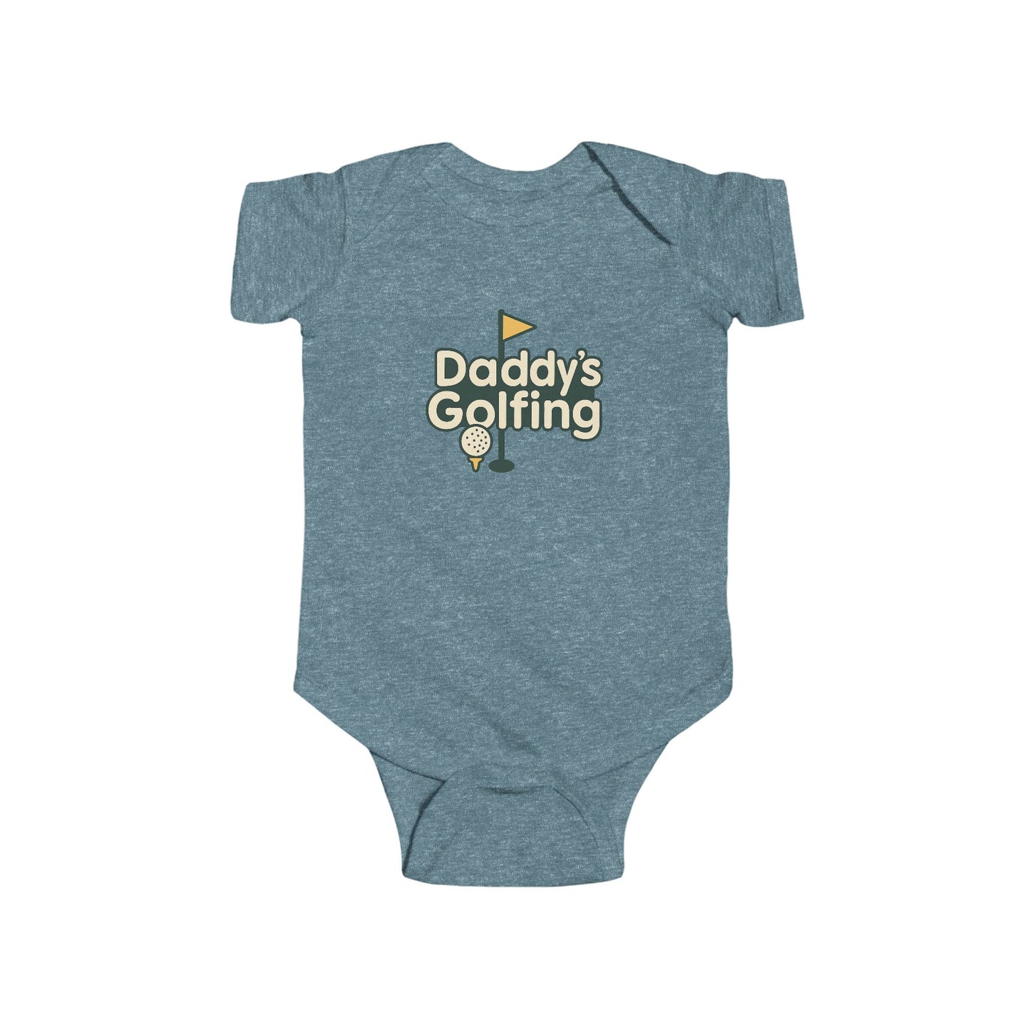 Daddy's Golfing - Infant Bodysuit, Cute Baby Outfit, Baby Shower Gift, Golfer Parent Clothing, Newborn Golf Shirt