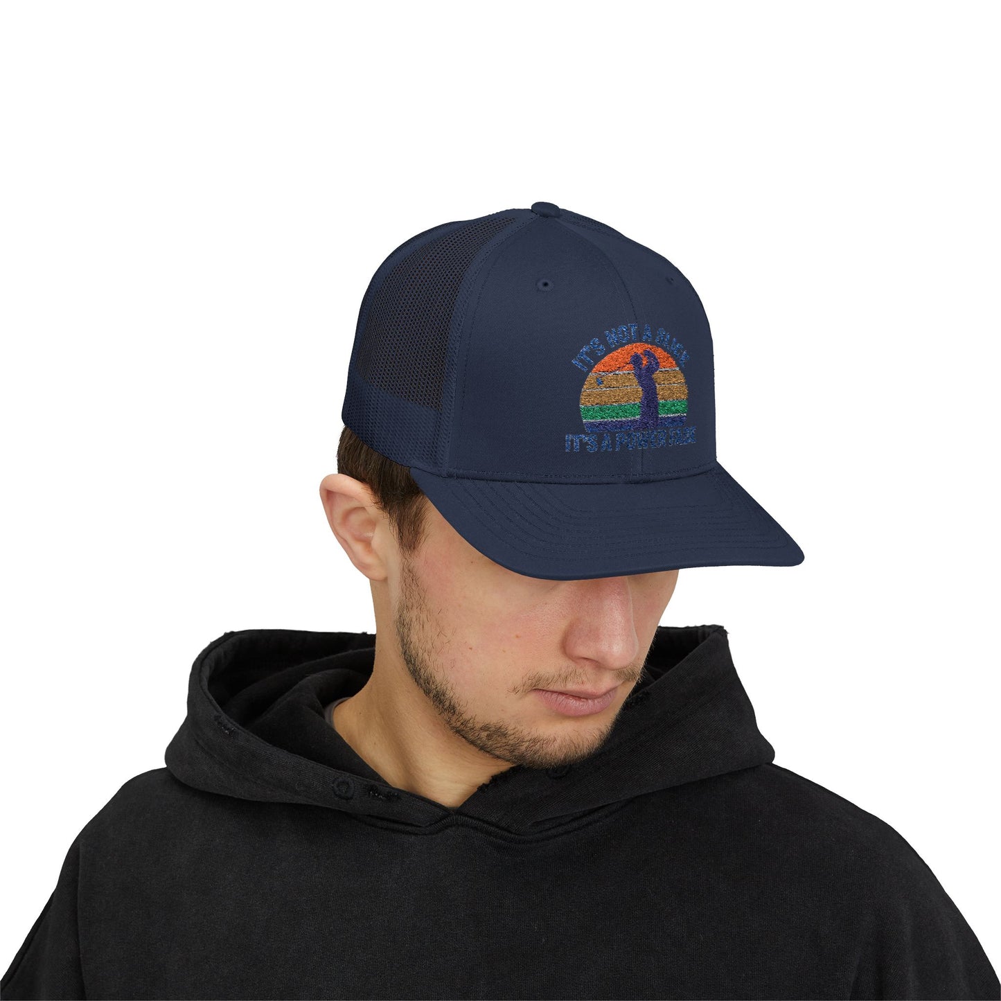 Colorful Power Fade Snapback Trucker Cap, Funny Golf Hat, Unique Baseball Cap, Gift for Golfers, Fashionable Outdoor Accessory