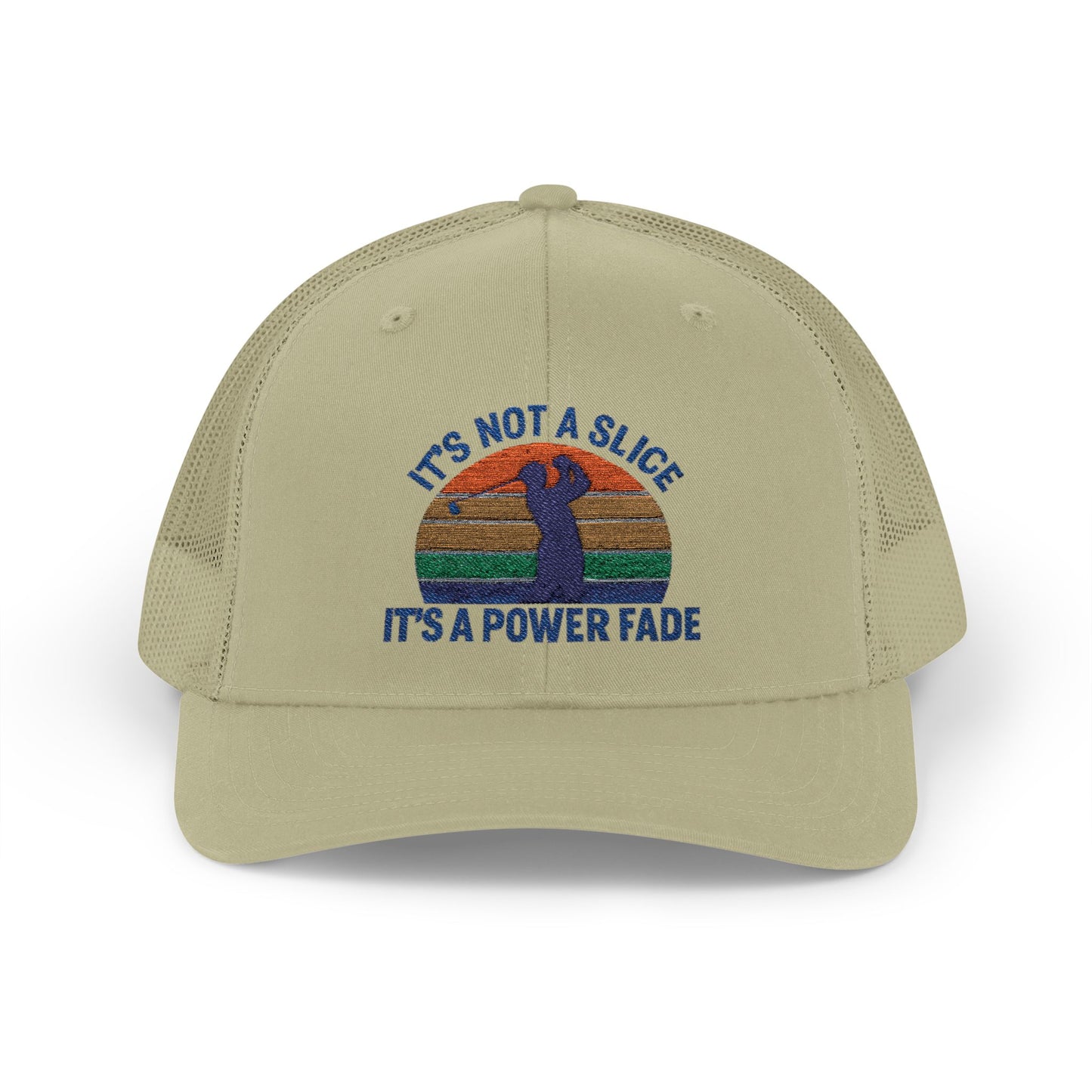 Colorful Power Fade Snapback Trucker Cap, Funny Golf Hat, Unique Baseball Cap, Gift for Golfers, Fashionable Outdoor Accessory