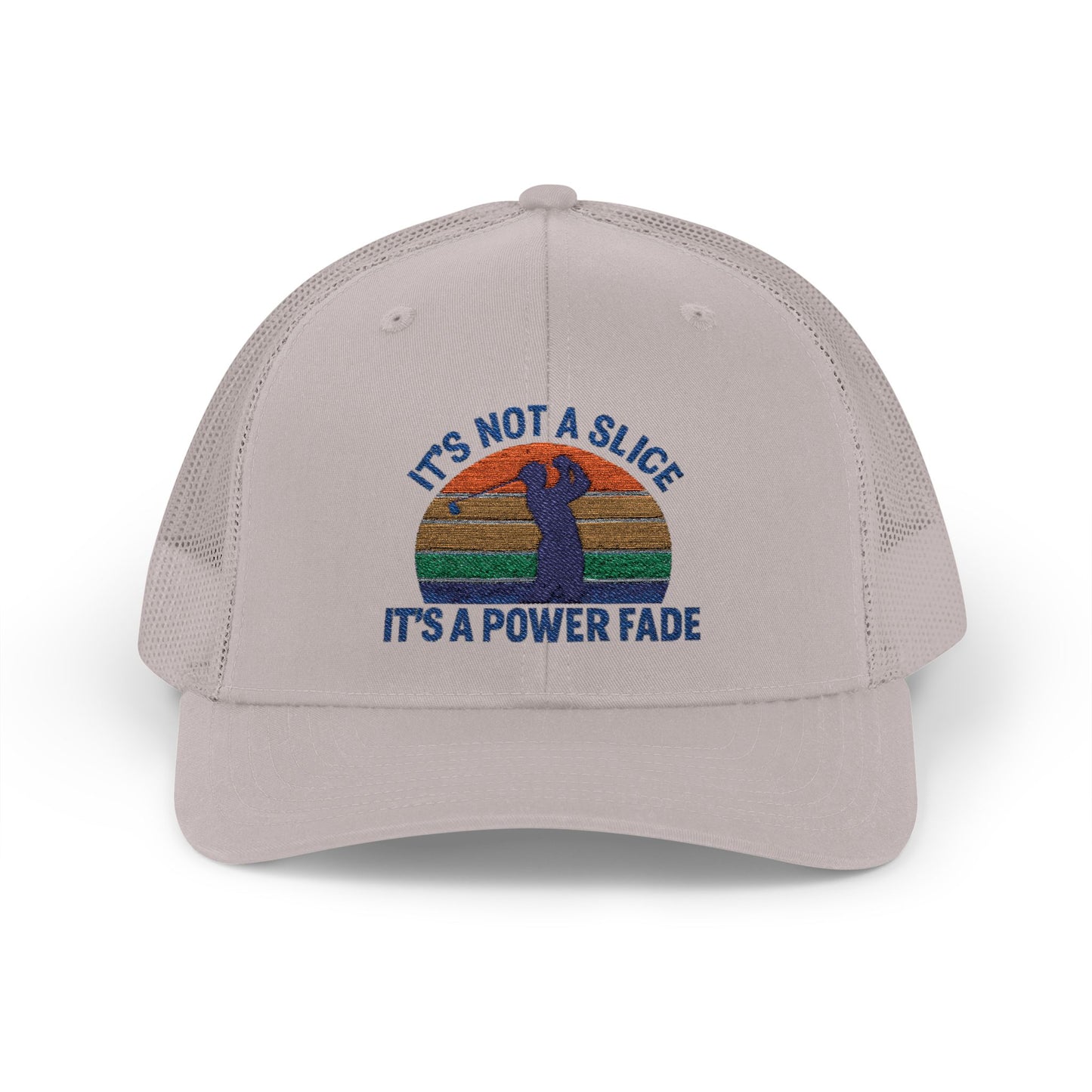 Colorful Power Fade Snapback Trucker Cap, Funny Golf Hat, Unique Baseball Cap, Gift for Golfers, Fashionable Outdoor Accessory