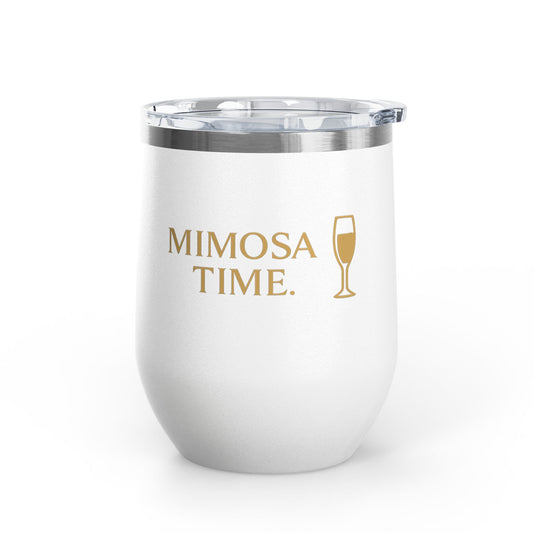 Mimosa Time - Wine Tumbler, 12oz | Perfect for Brunch, Celebrations, Weddings, Birthdays, Gifts